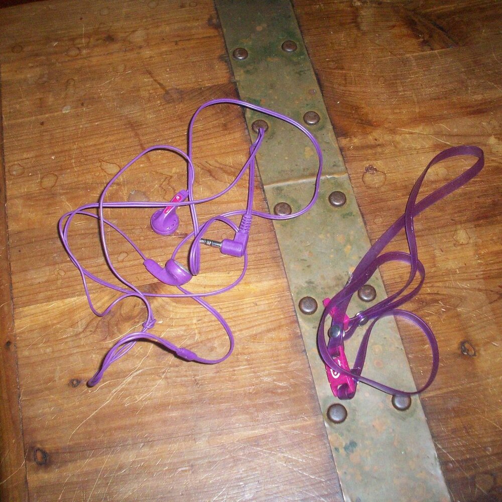 Lanyard and ear buds only for Disney MP3 Player Mix Stick Digital Music Purple